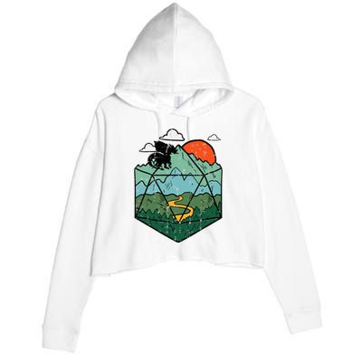 Rpg Mountain Gamer Crop Fleece Hoodie