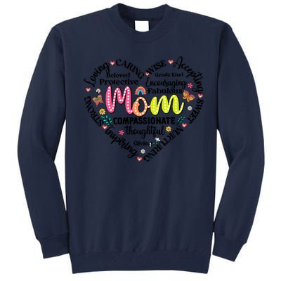 Retro Mama Grandma Auntie Heart Tall Sweatshirt