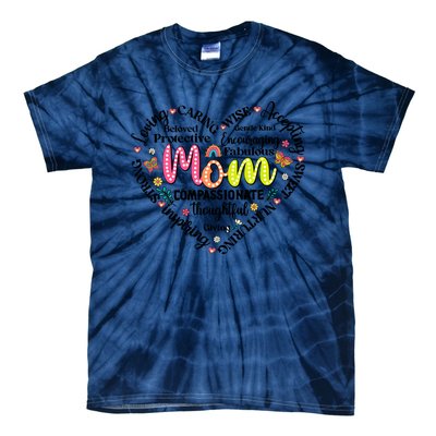 Retro Mama Grandma Auntie Heart Tie-Dye T-Shirt