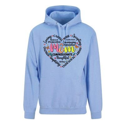 Retro Mama Grandma Auntie Heart Unisex Surf Hoodie