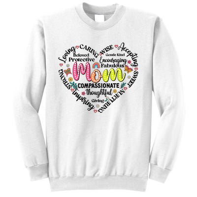 Retro Mama Grandma Auntie Heart Sweatshirt