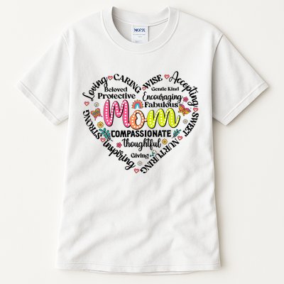 Retro Mama Grandma Auntie Heart Tall T-Shirt