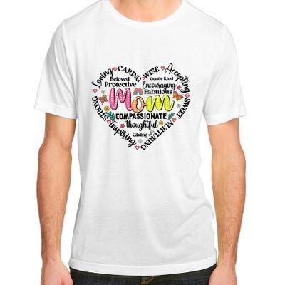 Retro Mama Grandma Auntie Heart Adult ChromaSoft Performance T-Shirt