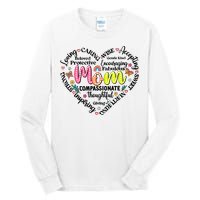 Retro Mama Grandma Auntie Heart Tall Long Sleeve T-Shirt