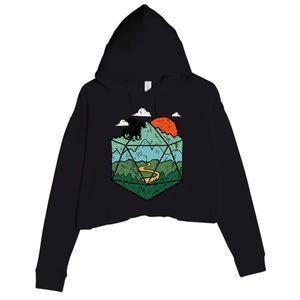 Rpg Mountain Gamer Crop Fleece Hoodie