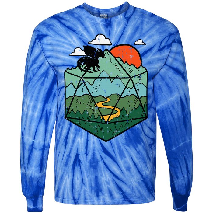 Rpg Mountain Gamer Tie-Dye Long Sleeve Shirt