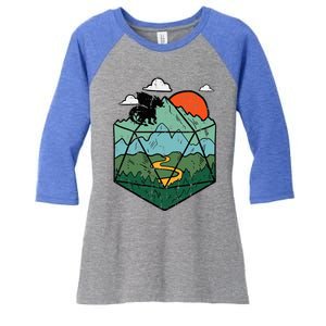 Rpg Mountain Gamer Women's Tri-Blend 3/4-Sleeve Raglan Shirt