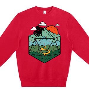 Rpg Mountain Gamer Premium Crewneck Sweatshirt