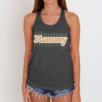 Retro Mommy Gift For Mothers Day Women's Knotted Racerback Tank
