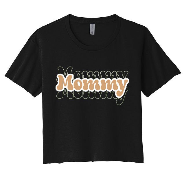 Retro Mommy Gift For Mothers Day Crop Top