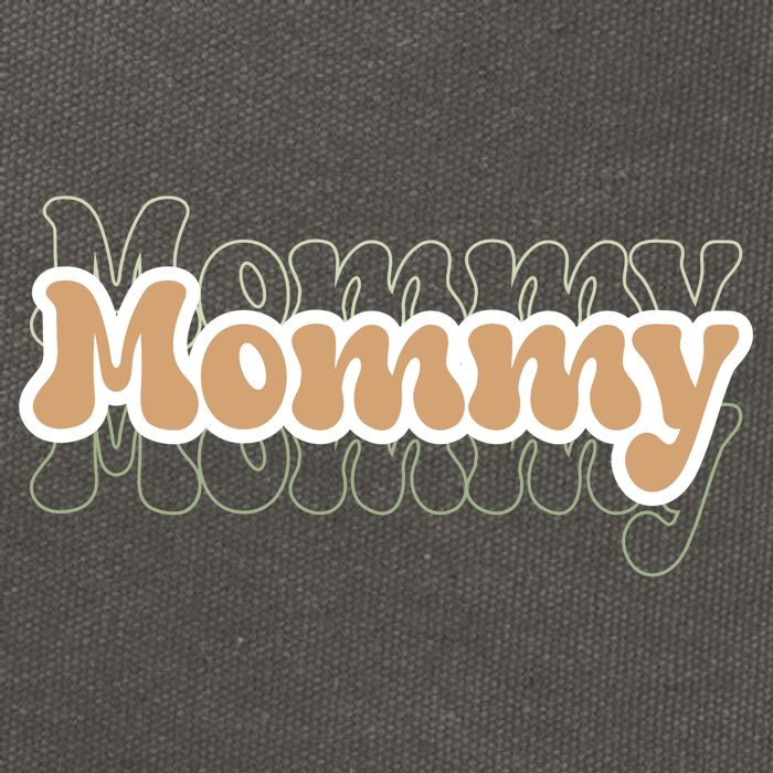 Retro Mommy Gift For Mothers Day Cotton Canvas Backpack