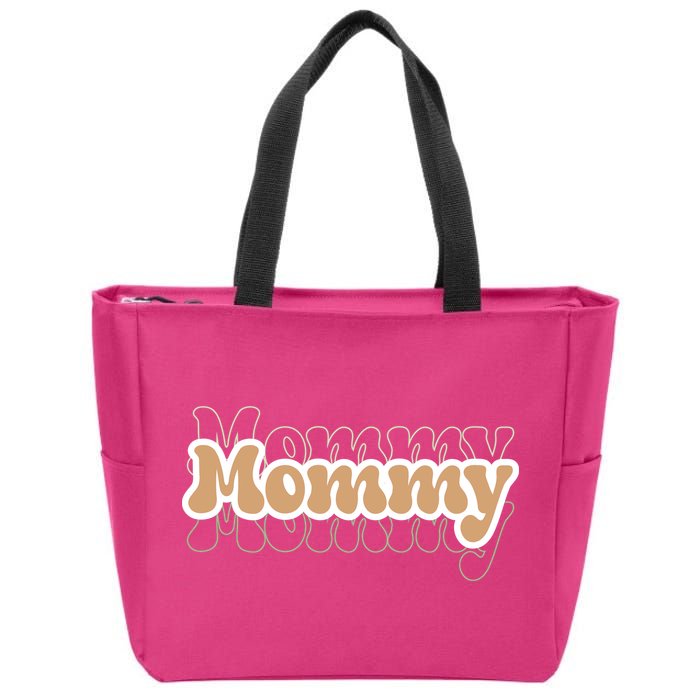 Retro Mommy Gift For Mothers Day Zip Tote Bag
