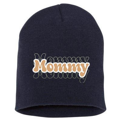 Retro Mommy Gift For Mothers Day Short Acrylic Beanie