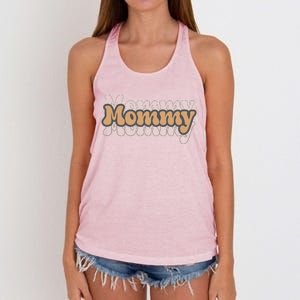 Retro Mommy Gift For Mothers Day Women's Knotted Racerback Tank