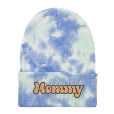 Retro Mommy Gift For Mothers Day Tie Dye 12in Knit Beanie