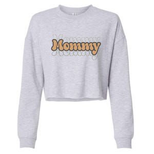 Retro Mommy Gift For Mothers Day Cropped Pullover Crew