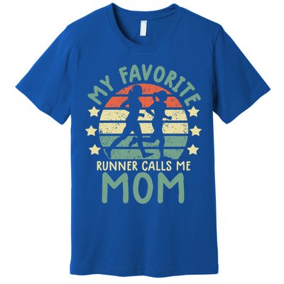 Running Mom Gift Runner Mom Running Marathon Tee Gift Premium T-Shirt