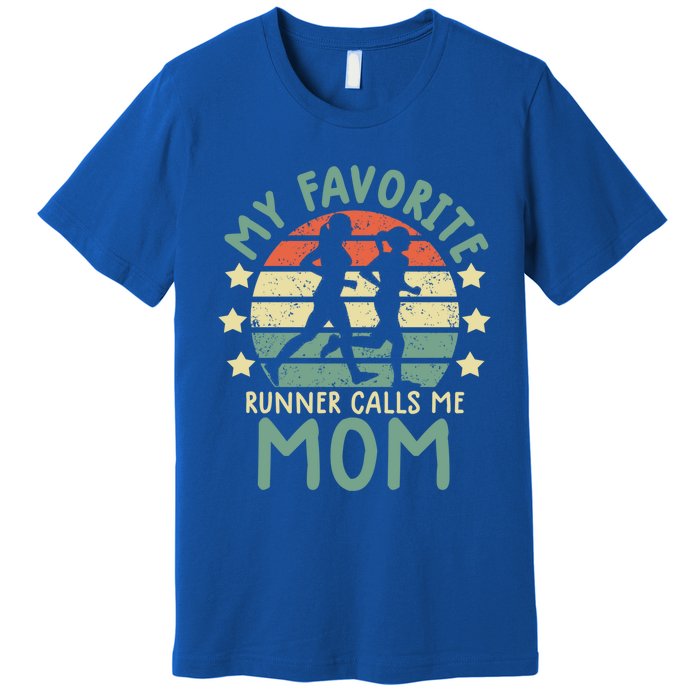 Running Mom Gift Runner Mom Running Marathon Tee Gift Premium T-Shirt