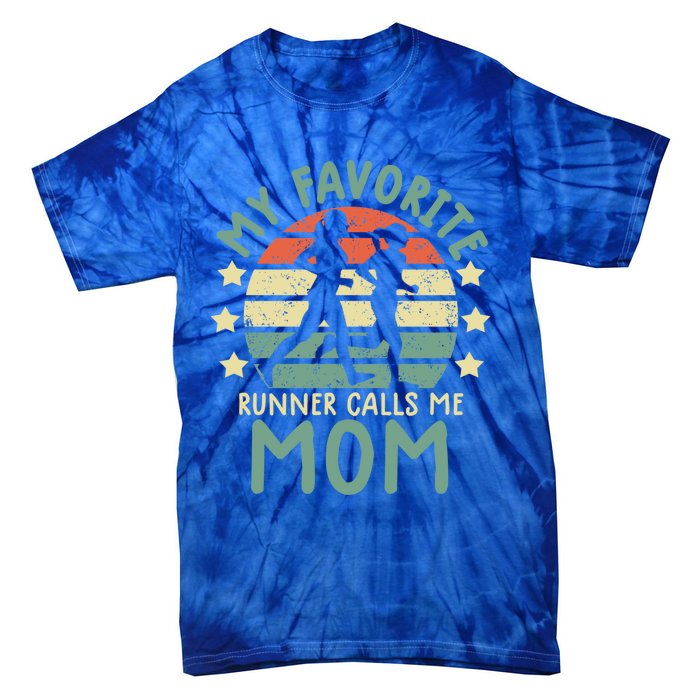 Running Mom Gift Runner Mom Running Marathon Tee Gift Tie-Dye T-Shirt