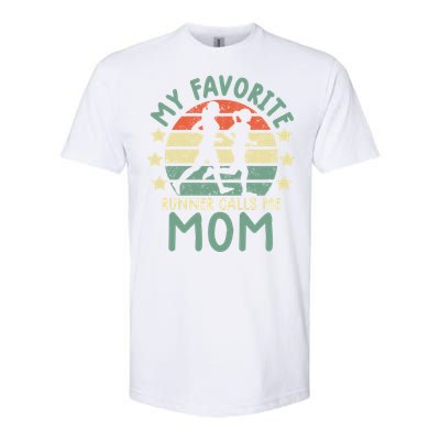 Running Mom Gift Runner Mom Running Marathon Tee Gift Softstyle CVC T-Shirt