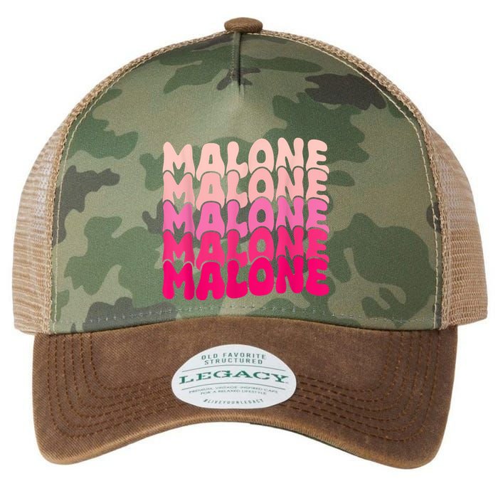 Retro Malone Girl First Name Boy Personalized Groovy 80S Legacy Tie Dye Trucker Hat