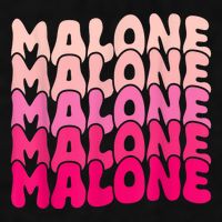 Retro Malone Girl First Name Boy Personalized Groovy 80S Ladies PosiCharge Tri-Blend Wicking Tank