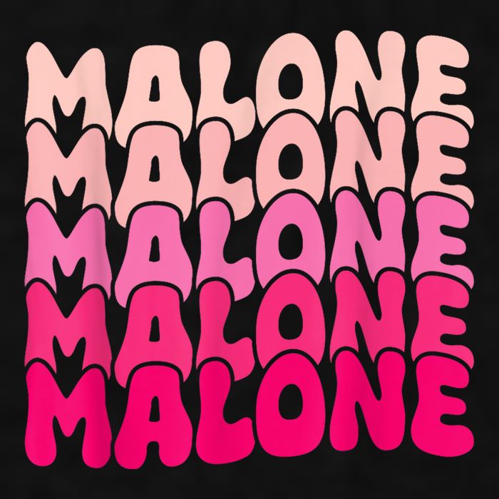 Retro Malone Girl First Name Boy Personalized Groovy 80S Ladies PosiCharge Tri-Blend Wicking Tank