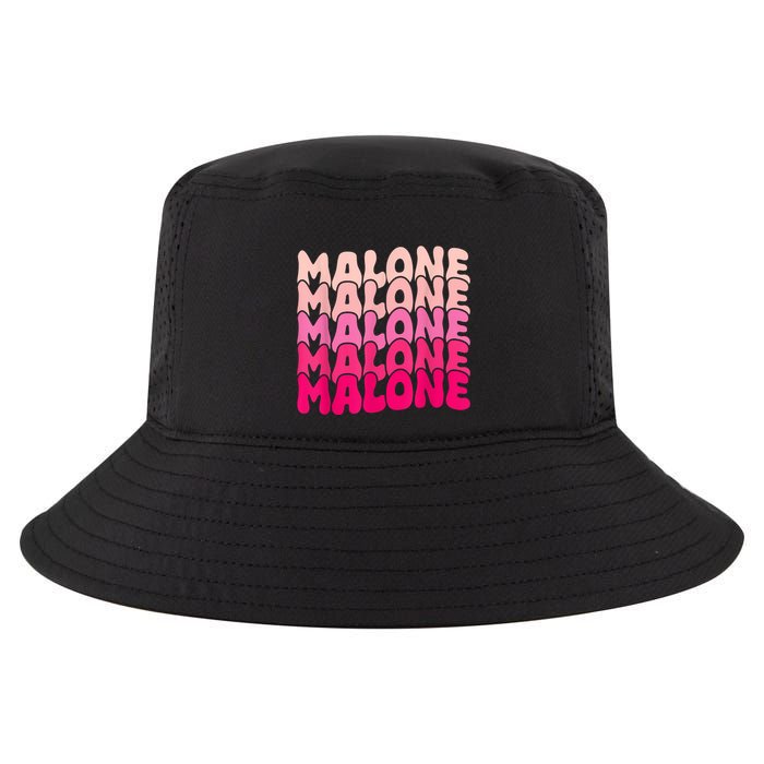 Retro Malone Girl First Name Boy Personalized Groovy 80S Cool Comfort Performance Bucket Hat