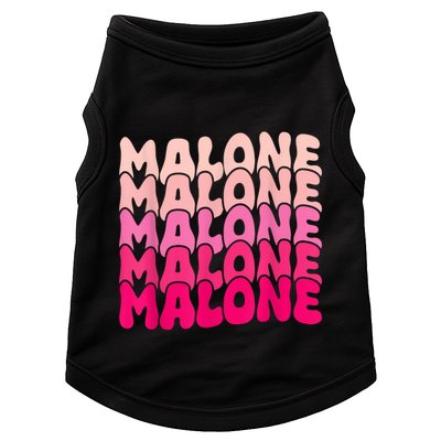Retro Malone Girl First Name Boy Personalized Groovy 80S Doggie Tank
