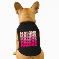 Retro Malone Girl First Name Boy Personalized Groovy 80S Doggie Tank
