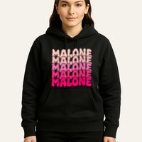 Retro Malone Girl First Name Boy Personalized Groovy 80S Hoodie