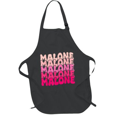 Retro Malone Girl First Name Boy Personalized Groovy 80S Apron