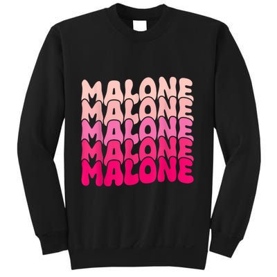 Retro Malone Girl First Name Boy Personalized Groovy 80S Sweatshirt