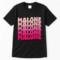 Retro Malone Girl First Name Boy Personalized Groovy 80S Tall T-Shirt
