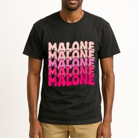 Retro Malone Girl First Name Boy Personalized Groovy 80S Tall T-Shirt