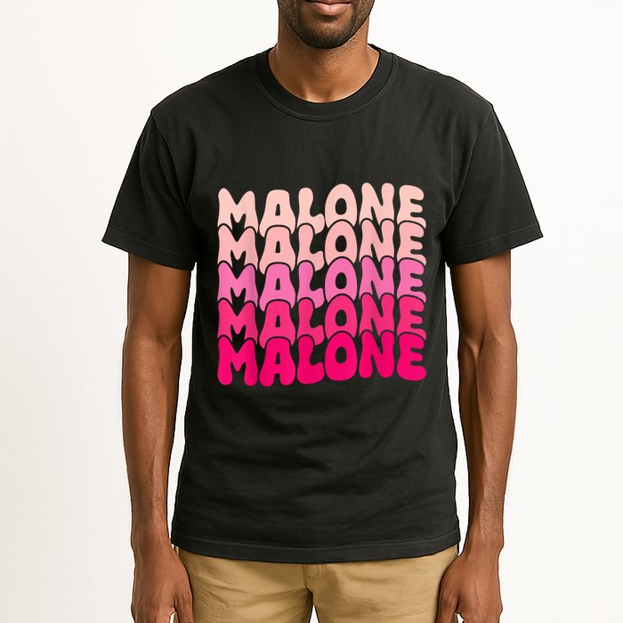 Retro Malone Girl First Name Boy Personalized Groovy 80S Tall T-Shirt