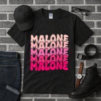 Retro Malone Girl First Name Boy Personalized Groovy 80S Tall T-Shirt