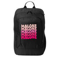 Retro Malone Girl First Name Boy Personalized Groovy 80S City Backpack