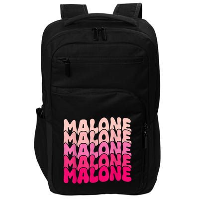 Retro Malone Girl First Name Boy Personalized Groovy 80S Impact Tech Backpack