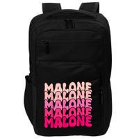 Retro Malone Girl First Name Boy Personalized Groovy 80S Impact Tech Backpack