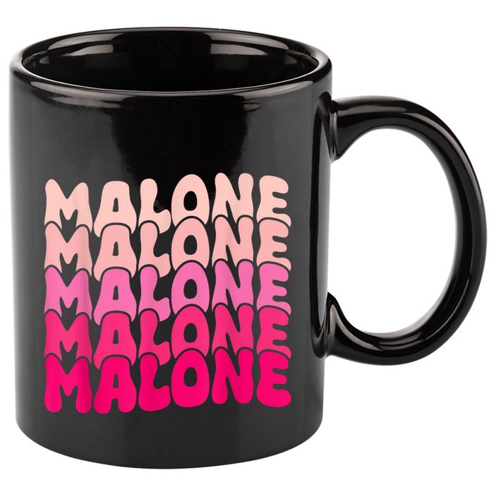 Retro Malone Girl First Name Boy Personalized Groovy 80S 11oz C Handle Ceramic Mug