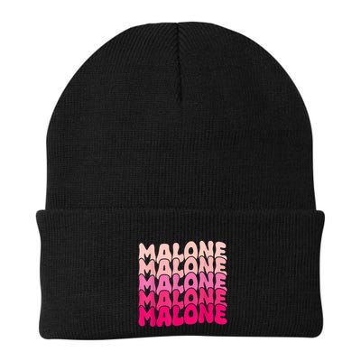 Retro Malone Girl First Name Boy Personalized Groovy 80S Beanie