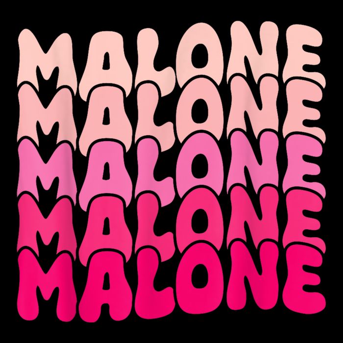 Retro Malone Girl First Name Boy Personalized Groovy 80S Drawstring Bag