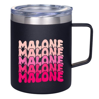 Retro Malone Girl First Name Boy Personalized Groovy 80S 12oz Stainless Steel Coffee Mug