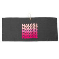 Retro Malone Girl First Name Boy Personalized Groovy 80S Large Microfiber Waffle Golf Towel