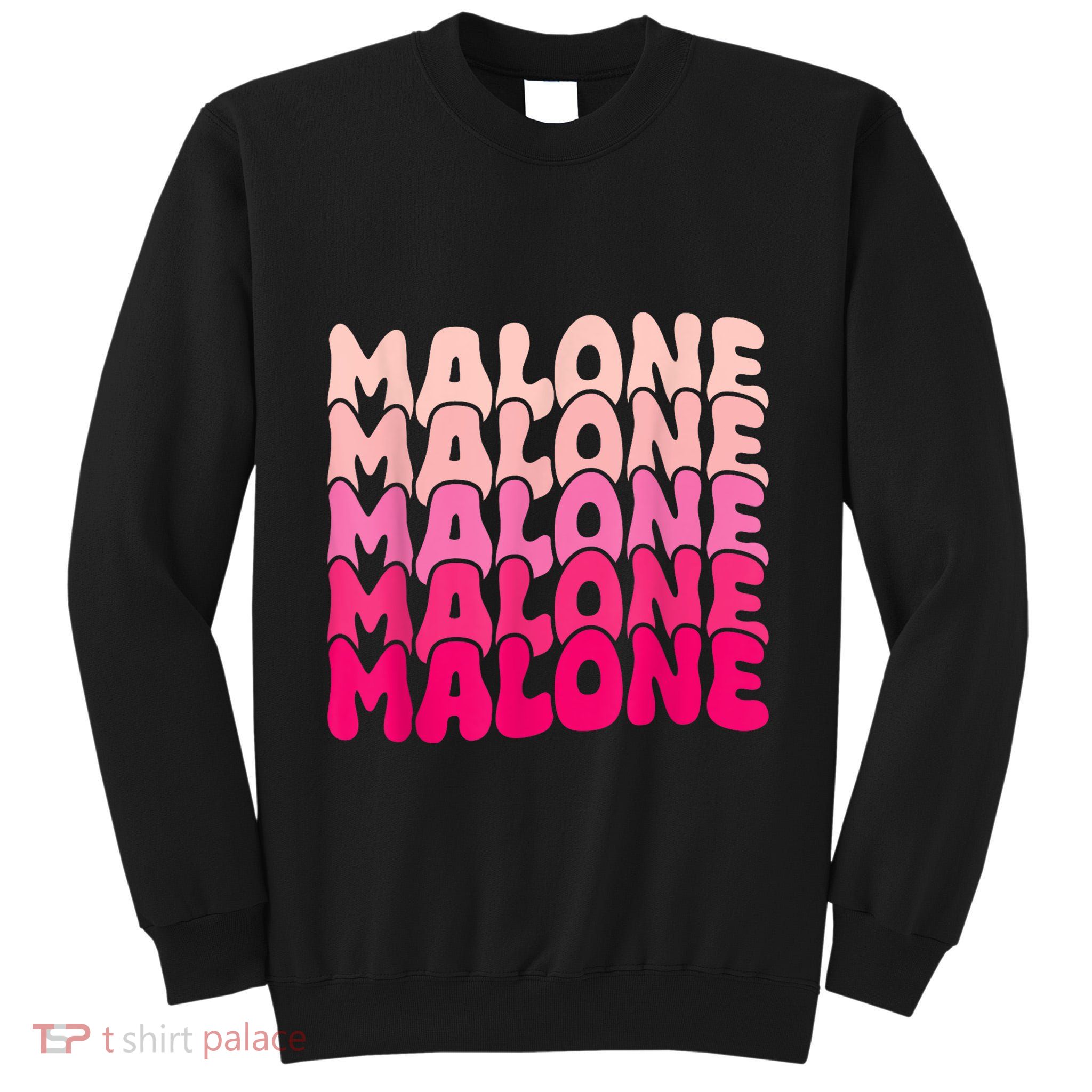 Retro Malone Girl First Name Boy Personalized Groovy 80S Tall Sweatshirt