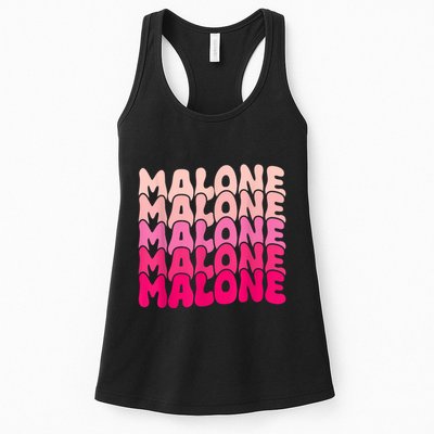 Retro Malone Girl First Name Boy Personalized Groovy 80S Womens Tank Top