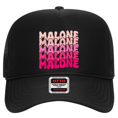 Retro Malone Girl First Name Boy Personalized Groovy 80S Trucker Hat