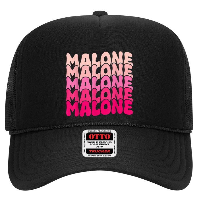 Retro Malone Girl First Name Boy Personalized Groovy 80S Trucker Hat