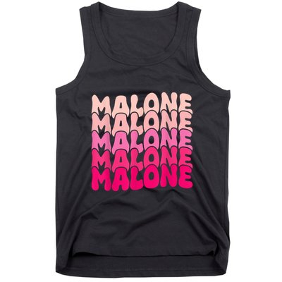 Retro Malone Girl First Name Boy Personalized Groovy 80S Tank Top